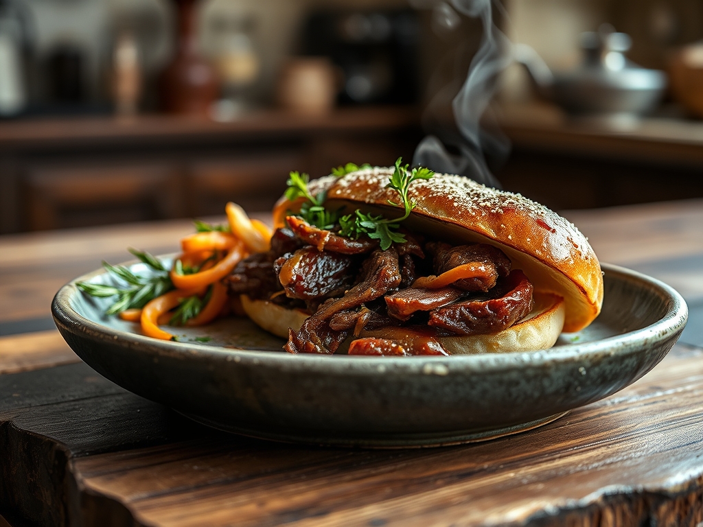 Bocadillo de roast beef frío