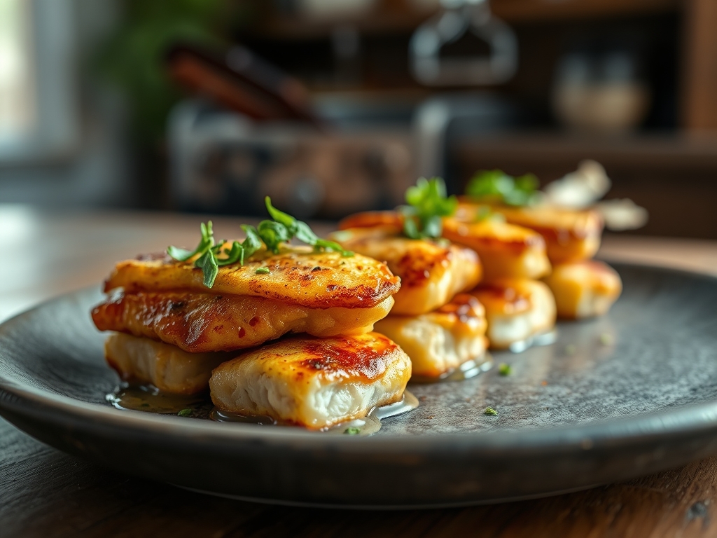 Brochetas de pollo y piña