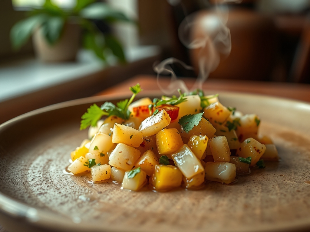 Ceviche de palmitos vegano
