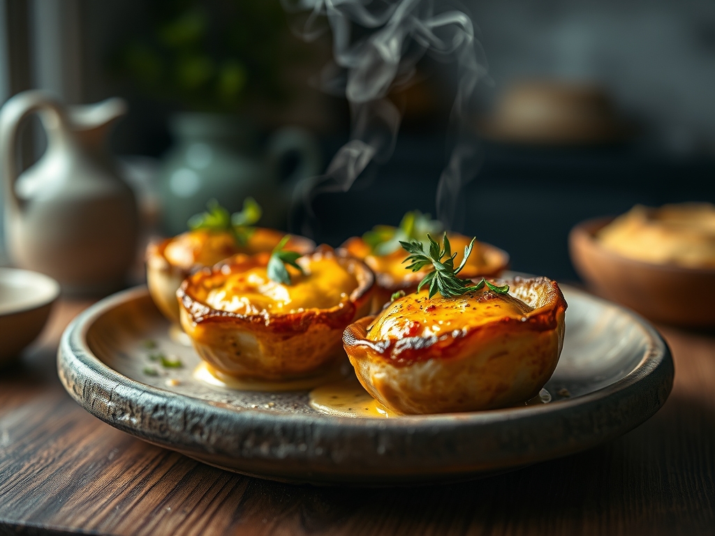 Champiñones rellenos de queso