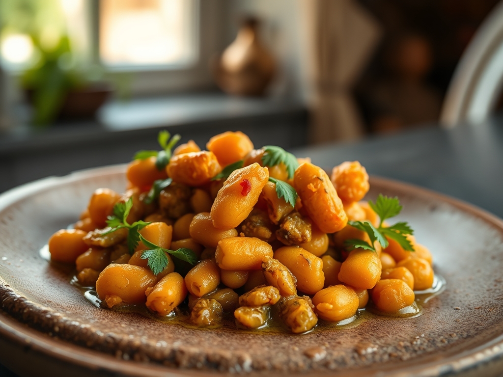 Curry de garbanzos lento