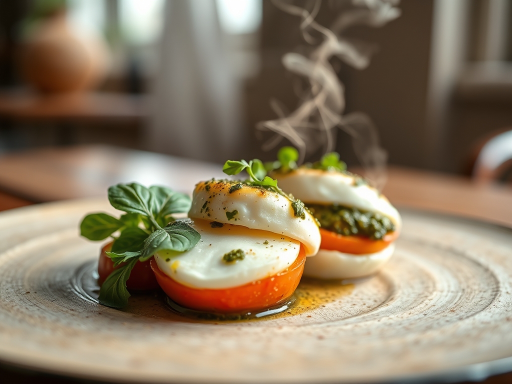 Ensalada Caprese con pesto