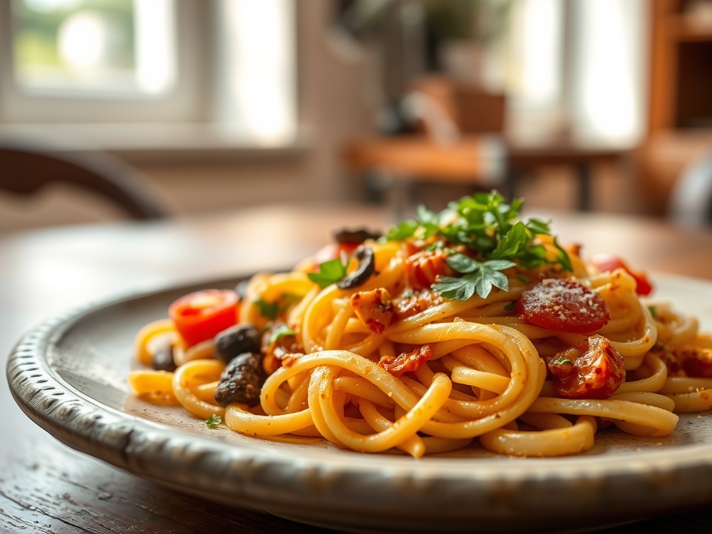 Ensalada de pasta mediterránea