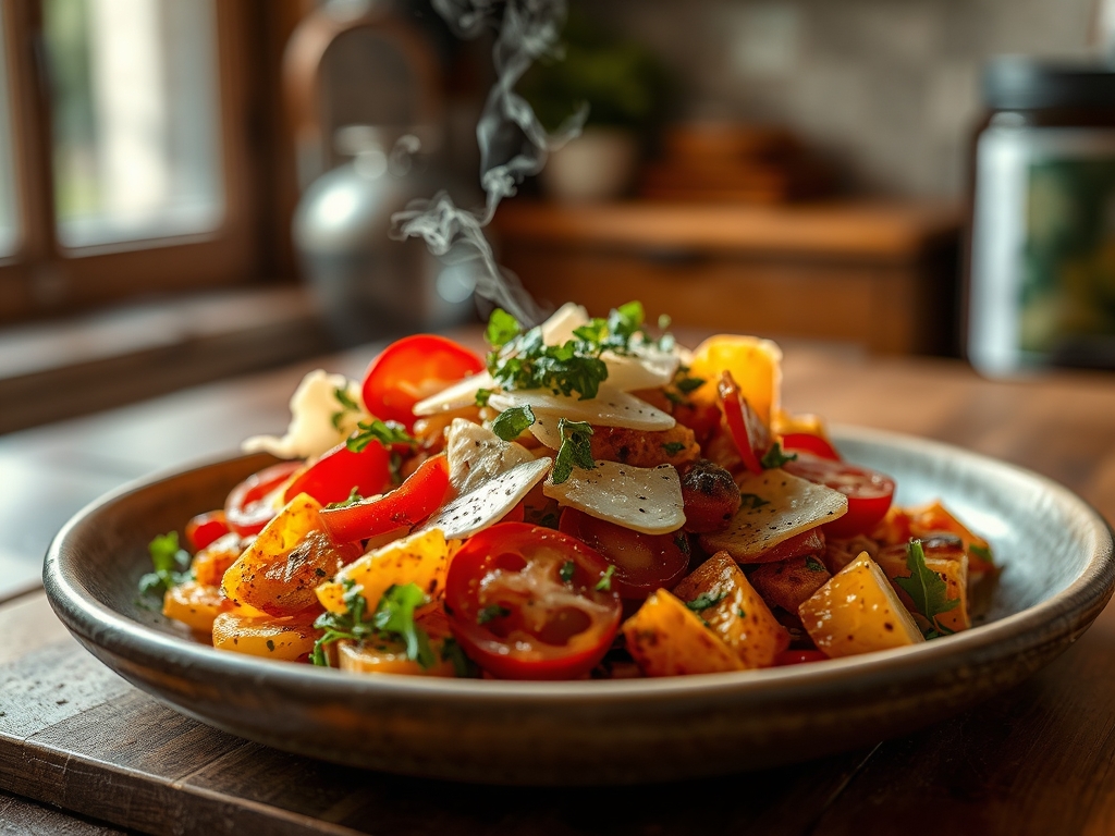 Ensalada de rúcula y parmesano