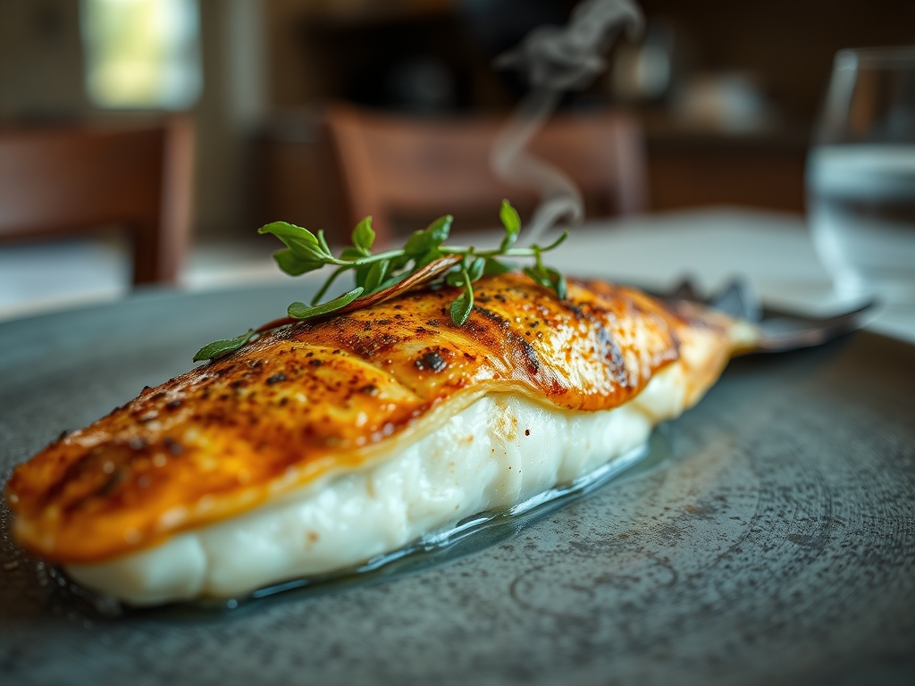 Merluza a la plancha con ajo