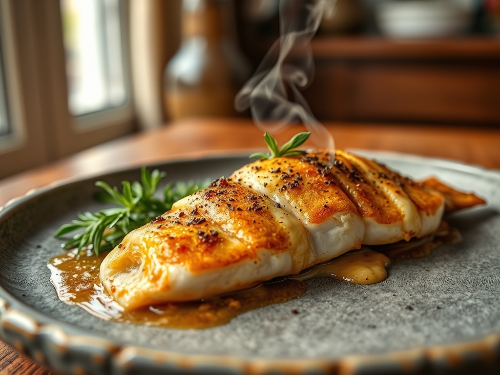 Merluza con mayonesa al horno