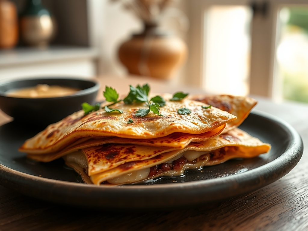 Quesadillas de queso fundido