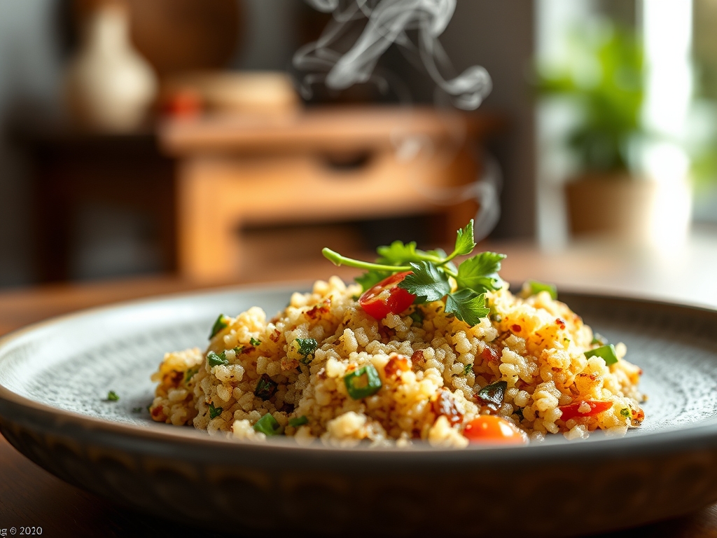 Quinoa con verduras salteadas