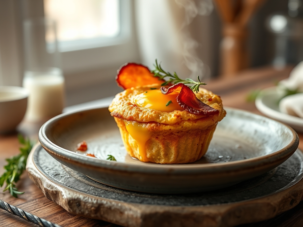 Muffin de huevo y bacon