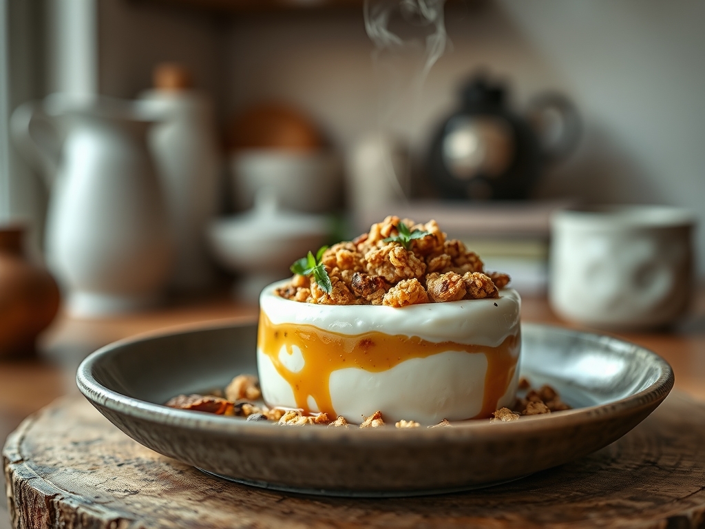 Parfait de yogur y granola