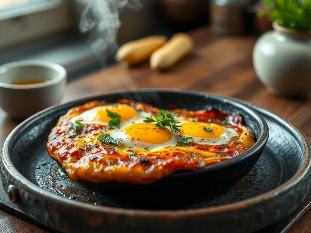 Shakshuka rápida de huevo
